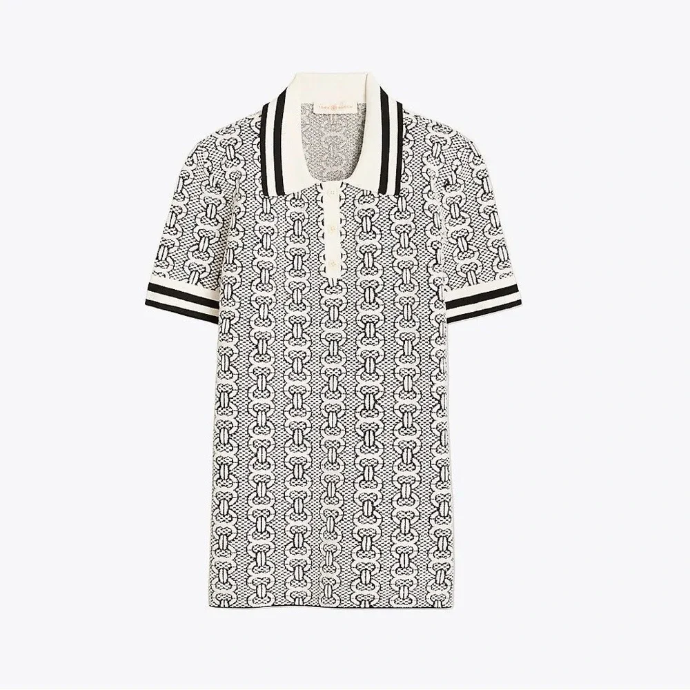 Tory Burch Gemini Link Sweater in Ivory/Black - Picture 1 of 12